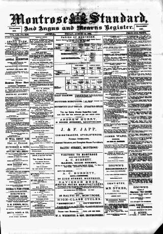 cover page of Montrose Standard published on August 12, 1898