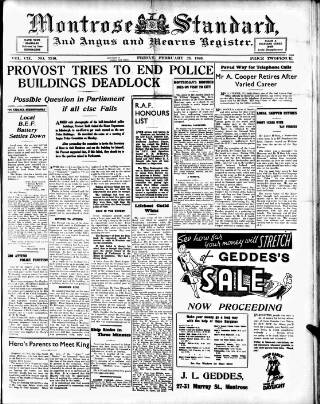 cover page of Montrose Standard published on February 23, 1940