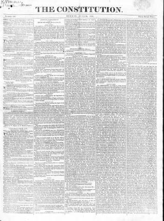 cover page of Constitution (London) published on June 30, 1822