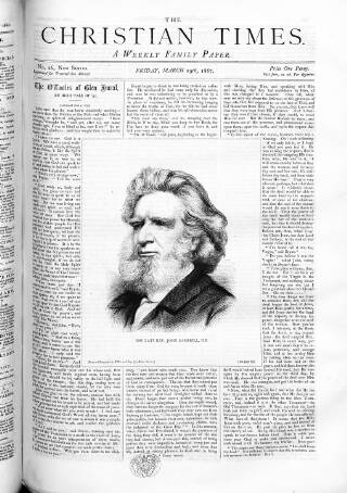 cover page of Christian Times published on March 29, 1867