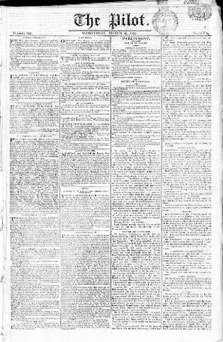 cover page of Pilot (London) published on March 29, 1809