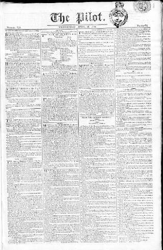 cover page of Pilot (London) published on April 26, 1809