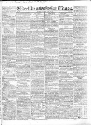 cover page of Weekly Times (London) published on May 4, 1828
