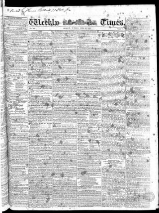 cover page of Weekly Times (London) published on June 26, 1831