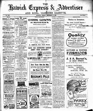 cover page of Hawick Express published on December 5, 1919
