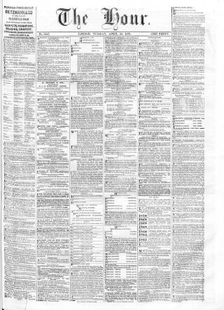 cover page of Hour published on April 20, 1875