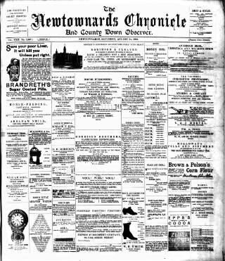 cover page of Newtownards Chronicle & Co. Down Observer published on August 11, 1894