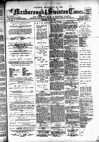 cover page of South Yorkshire Times and Mexborough & Swinton Times published on April 25, 1890