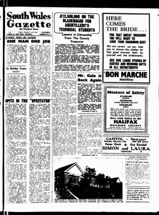 cover page of South Wales Gazette published on February 24, 1956