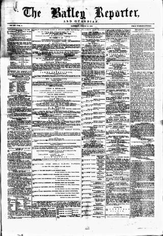 cover page of Batley Reporter and Guardian published on August 13, 1870