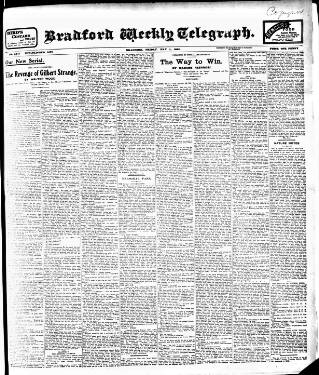 cover page of Bradford Weekly Telegraph published on May 1, 1908