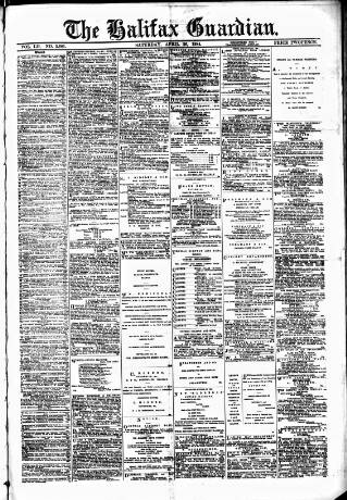 cover page of Halifax Guardian published on April 26, 1884