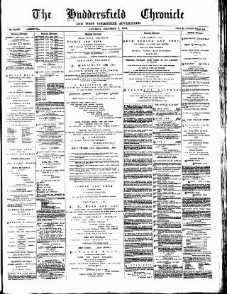 cover page of Huddersfield Daily Chronicle published on December 2, 1893