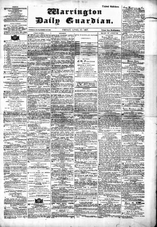 cover page of Warrington Daily Guardian published on April 23, 1897