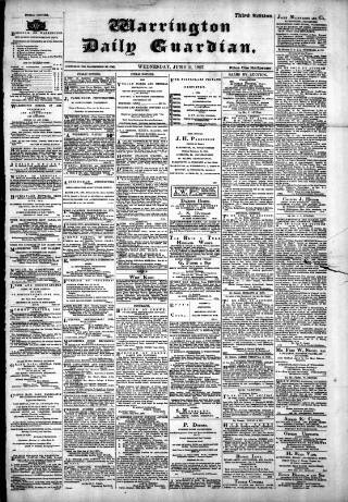 cover page of Warrington Daily Guardian published on June 2, 1897