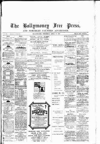 cover page of Ballymoney Free Press and Northern Counties Advertiser published on April 27, 1905