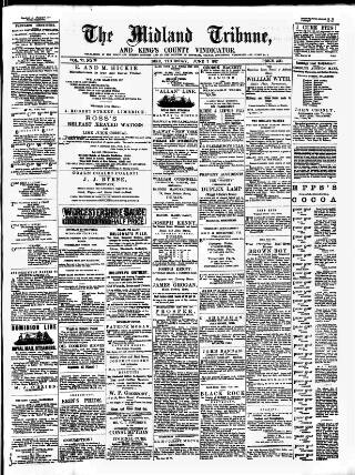 cover page of Midland Tribune published on June 2, 1887