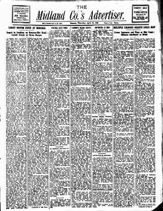 cover page of Midland Counties Advertiser published on April 19, 1945
