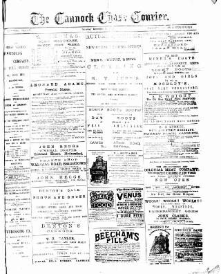 cover page of Cannock Chase Courier published on December 5, 1891
