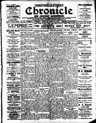 cover page of Chester-le-Street Chronicle and District Advertiser published on April 16, 1920