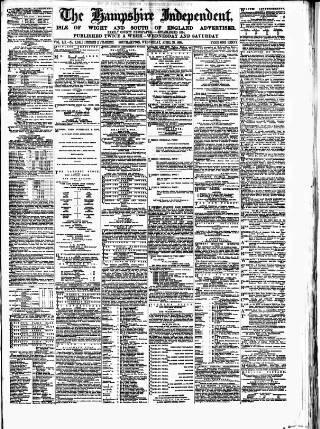 cover page of Hampshire Independent published on April 23, 1884