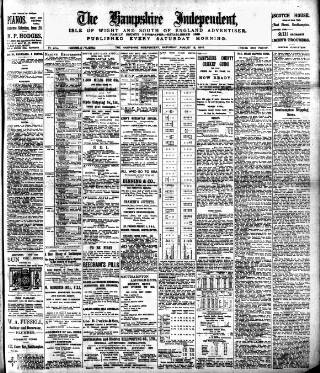 cover page of Hampshire Independent published on August 13, 1910