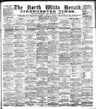 cover page of North Wilts Herald published on April 26, 1901