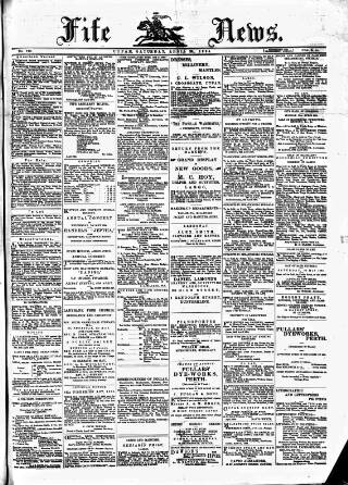 cover page of Fife News published on April 26, 1884