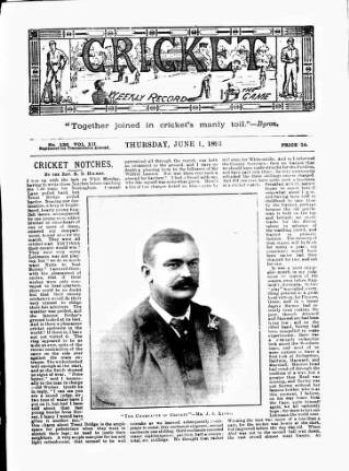 cover page of Cricket published on June 1, 1893