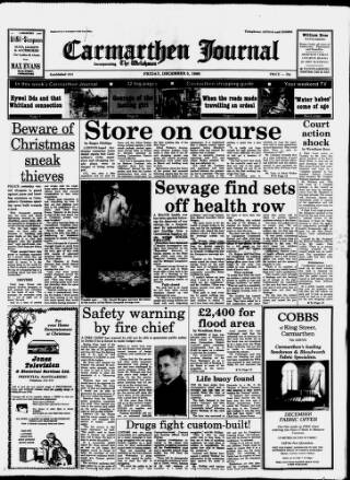 cover page of Carmarthen Journal published on December 5, 1986