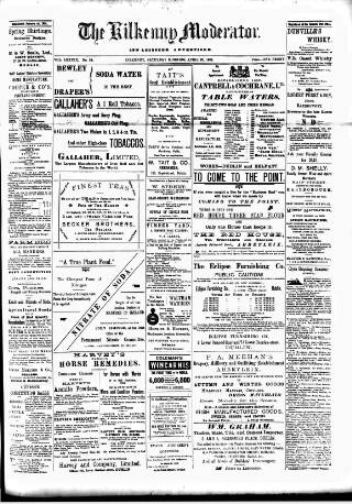 cover page of Kilkenny Moderator published on April 26, 1902