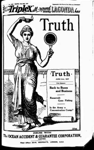 cover page of Truth published on June 2, 1937