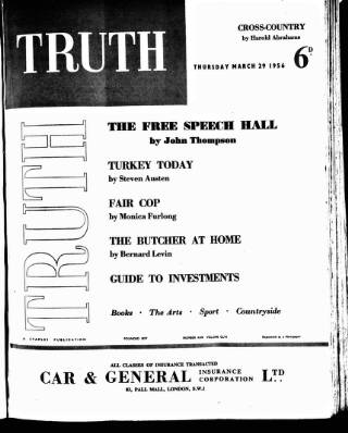 cover page of Truth published on March 29, 1956