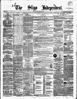 cover page of Sligo Independent published on April 20, 1861
