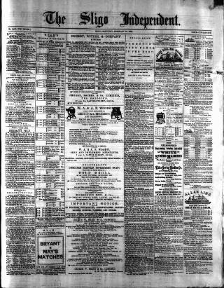 cover page of Sligo Independent published on February 24, 1883