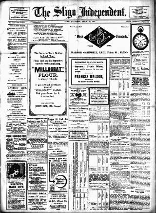 cover page of Sligo Independent published on April 23, 1921