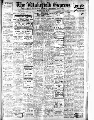 cover page of Wakefield Express published on April 29, 1911