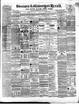 cover page of Swansea and Glamorgan Herald published on February 23, 1859