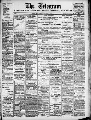 cover page of Weymouth Telegram published on April 19, 1892