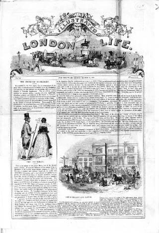 cover page of Illustrated London Life published on March 18, 1843