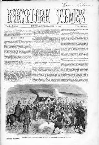 cover page of Picture Times published on April 12, 1856