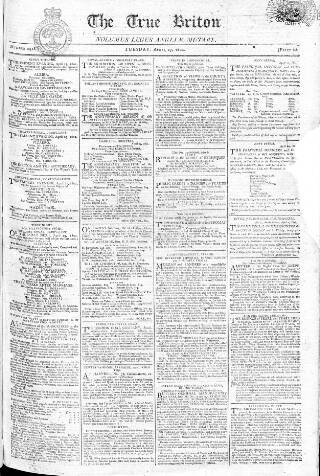 cover page of True Briton published on April 27, 1802