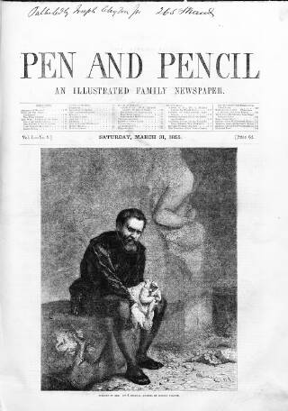 cover page of Pen and Pencil published on March 31, 1855