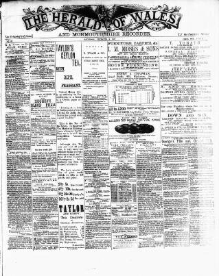 cover page of Herald of Wales published on December 5, 1885