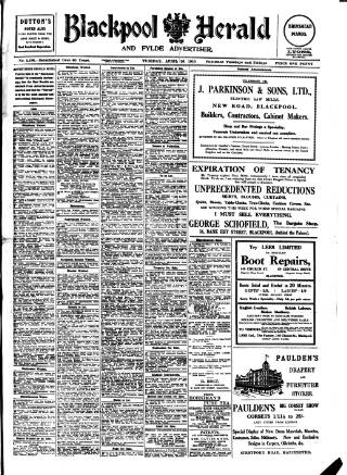cover page of Blackpool Gazette & Herald published on April 26, 1910