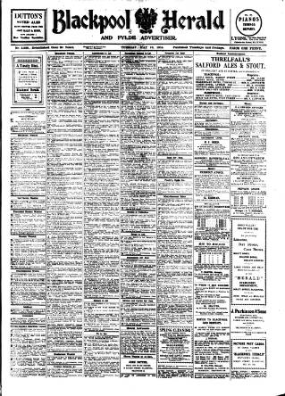 cover page of Blackpool Gazette & Herald published on May 19, 1914