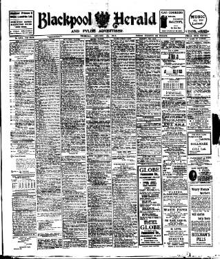 cover page of Blackpool Gazette & Herald published on August 13, 1918