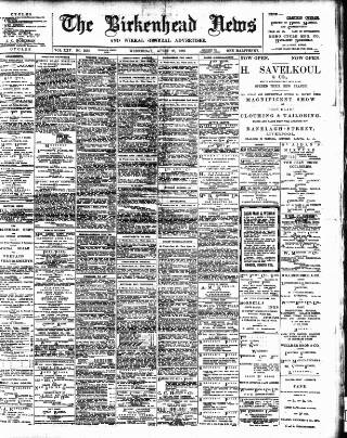 cover page of Birkenhead News published on April 23, 1902