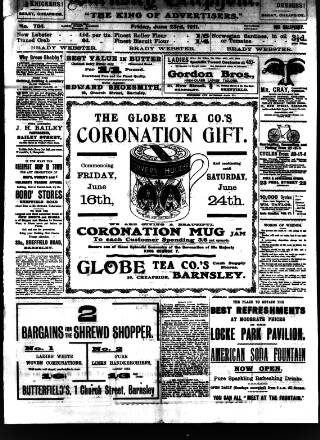 cover page of Barnsley Telephone published on June 23, 1911