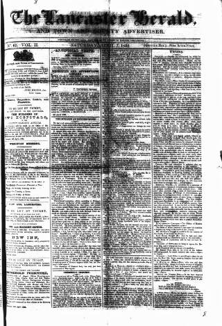 cover page of Lancaster Herald and Town and County Advertiser published on April 7, 1832